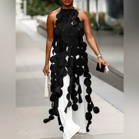 Brown Boho Solid Halter Neck Tunics, Sexy Sleeveless Tie Back Top - Picture 3 of 3